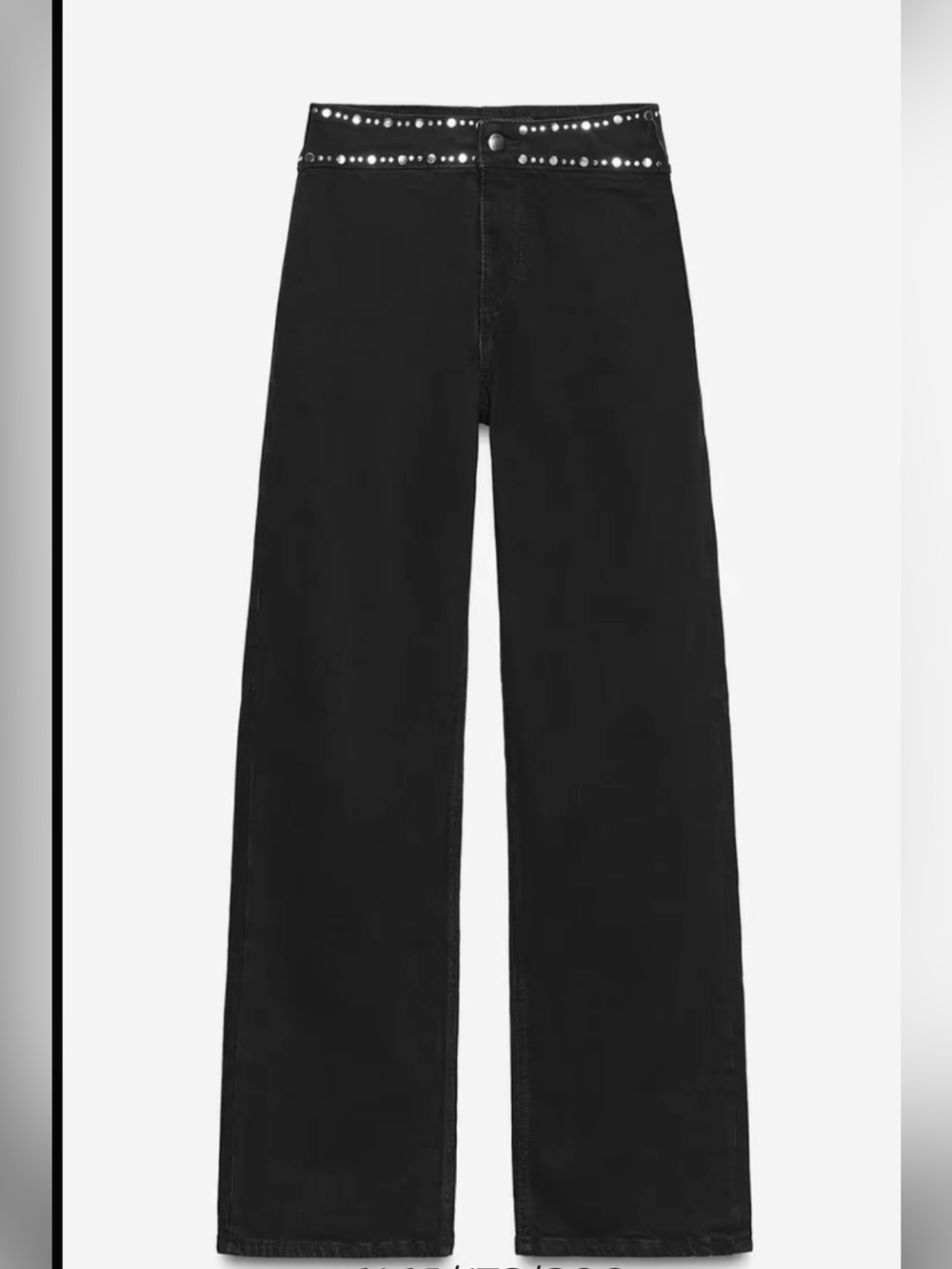 NWT Zara Studded Wide Leg Jeans